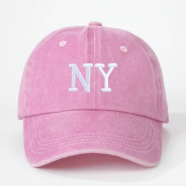 1 Men's Embroidered NY Washed Baseball Cap Outdoor Adjustable Casual Cap