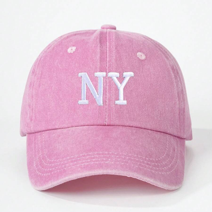 1 قبعة بيسبول NY مطرزة للرجال، قابلة للتعديل، كاجوال للاستخدام الخارجي - رمادي - مشاهدة 1
