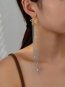 1對簡約時尚優雅的幾何螺旋非對稱耳環,適用於女性休閒穿著,歐式復古風格珠寶