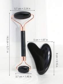 3 PiecesBlack Multi-Function Resin Face And Eye Massager Roller Ice Mask Kit, Double Head Gua Sha Massage Stick, Ice Compress Facial Roller Beauty Tool For Daily Skin Care, Suitable For Men And Women,Beauty,Skin Care Products,Spa,Self Care,Skin Care Tools,Face Care,Esthetician Supplies,Massage,Face Massage Tool,Face Roller - Black - View 6