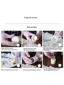 5pcs/Set Embossed Mooncake Mold, Handpress Style, For Sweet Potato, Yam Cake, Bean Paste Cake, Baking Tool, 75-83g - Purple - View 3