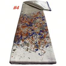 2025 High Quality African Nigerian Gilding Lace Fabric Embroidery Organza French Jacquard Brocade Lace Fabric Material For Wedding Dress Sewing