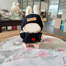 17厘米泰迪熊帽子+爱心毛衣，限量版超可爱娃娃可换装，浪漫情人节礼物，青少年娃娃派对用品（不含娃娃） - 彩色 - 查看 8