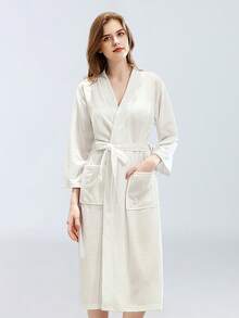 1 pezzo Accappatoio personalizzato in stile waffle per la primavera/autunno, tuta da sauna sottile da donna per sudorazione a vapore, accappatoio assorbente e ad asciugatura rapida da uomo, morbido, assorbente, comodo pigiama con tasche e cintura, multifunzionale, decorativo, riutilizzabile, raffinato, elegante, di alta qualità, colorato, moderno, personalizzato, unico, regalo ideale per lui, regalo ideale per lei, ragazzo, papà, ragazza, mamma, famiglia, amici, sala da tè, casa, giardino, ufficio, per anniversari, per San Valentino, per la Festa della Mamma, per compleanni, per la Festa del Papà, per lauree, per matrimoni, per il riscaldamento della casa, asciugamani da doccia per salone di bellezza, hotel, sport, articoli per la casa, asciugamano, cura della pelle - Multicolore - Visualizzare 11