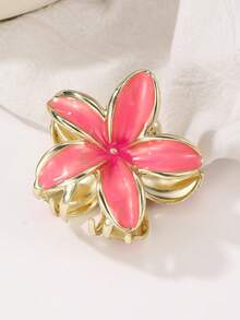 1 件装女士浪漫鸡蛋花发夹，彩色花朵金属发饰，适合高发量，适合日常佩戴和派对发夹爪夹发夹发夹发夹发夹发夹发夹，海滩配饰秋冬女士度假装发饰