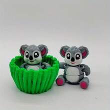 1 件可爱坐着的考拉雕像，创意家居客厅装饰，柔软可爱的书桌/卧室装饰品，治愈风格