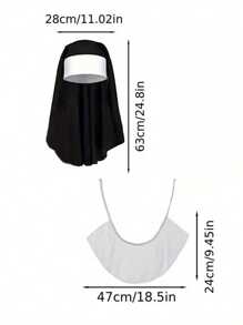 Set di 4 pezzi per costume da suora: cappello + sciarpa + collana con croce, accessori per cosplay adulti, cappello bianco da donna con colletto, ciondolo a croce dorata. Questo set multifunzionale include tutto il necessario per incarnare il look classico di una suora con un tocco moderno. Accessori per costume di Ognissanti