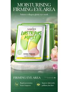 5pcs/Pack Collagen/Cherry Blossom Water Gel Eye Masks, Moisturizing & Nourishing Gel Eye Patches, Tightening Skin, Fading Dark Circles & Fine Lines, Brightening Complexion - Multicolor - View 5