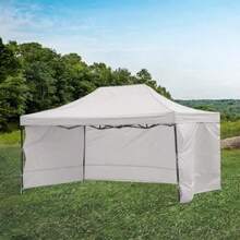 Carpa toldo plegable con paredes tamaño 3x45 metros lona impermeable resistente para exteriores protección contra sol y lluvia fácil instalación desmontable portátil ideal eventos jardín terraza camping fiestas reuniones uso comercial multifuncional durable accesorios toldos - Blanco - Ver 1