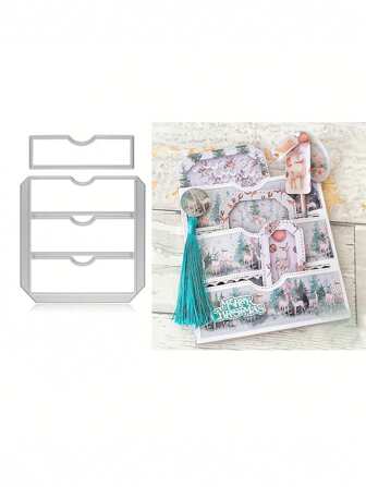 Stitched Slots Pocket Die Cut Set Cutting Dies For Diy Scrapbooking Album Card Making Decoration Paper Craft Supplies Metal Die Cuts Knife Mold