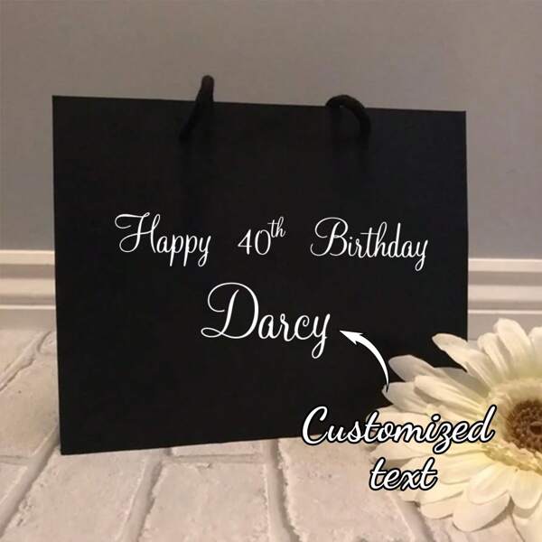 1pc Customized Personalized Birthday Gift Bag, Special Birthday Party Personalized Gift Bag,Home & Living,Haunt Your Home, Autumn Home Refresh,Home Harmony