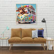 Summer Must-Have,2025 Best SellerLILEIDECO Painting Kits Adults 5D Art Paint With Round Diamonds Full Drill Gem Art Backpack Cow Painting Kit Home Wall Decor Gifts 12x12inch - QCF-173 - 查看 4