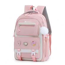 Multineos Comercial Large Capacity School Backpack For Female Student Waterproof Nylon - Pink - View 2