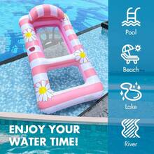 1 Set Of Pool Lounger Floats Adult-Extra Large Pool Inflatable Pool Floaties Raftst Floating Chair Water Floaties For Swimming Pool Lake Lounge Float With Cup Holders Beach Vacation Pool Party, Beach Essentials, Beach Accessories - Multicolor - View 6