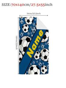 可定制印有足球名字的超大沙滩巾，不易褪色，吸水性强。适合旅行、泳池、潜水、冲浪、瑜伽等活动。海滩必备时尚单品，旅行必备。 - 彩色 - 查看 12