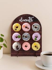 1 套 26*35 厘米拱形木纹风格木制甜甜圈支架、甜点架、派对甜甜圈蛋糕架板甜甜圈墙甜甜圈展示板、婚礼生日婴儿送礼会周年纪念仪式派对餐厅餐桌装饰、朋友聚会厨房 DIY 烘焙甜点展示架、婚礼派对装饰用品、婚礼装饰、夏季假日婚礼新娘送礼会宴会桌中心装饰品、派对用品 - 木紋拱門 - 查看 8