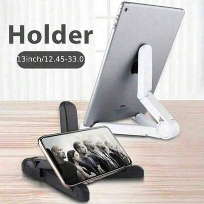 Adjustable Tablet Stand For IPad - Foldable Plastic Stand With Clip Fixation, Portable Desktop Stand For Watching Videos And Movies, Entertainment Accessory | Stylish Tablet Stand | Durable Plastic Stand