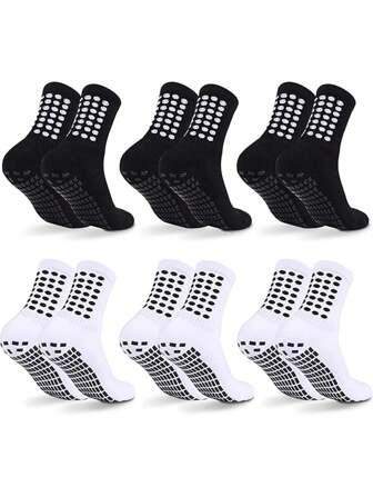1/3/6 pares de calcetines de fútbol para hombres, cortos/largos talla grande gruesos, antideslizantes, para parejas, calcetines deportivos duraderos, calcetines de otoño