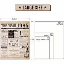 40th Birthday Card For Men Women, Vintage 40th Birthday Gifts For Him Her, Jumbo 40 Years Old Birthday Card For Husband Wife, Funny 40th Party Birthday Decorations, Classic Back In 1985 Bday Card - 回到1985年 - 查看 2