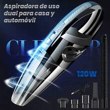 Aspiradora de Mano Inalámbrica con Succión Potente – Recargable, Portátil, con Filtro Lavable y Múltiples Boquillas para Auto, Hogar, Oficina y Mascotas - Negro - Ver 1