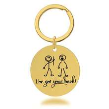 Funny Gift Keychain "I've Got Your Back" Simple Sketch Design, Gift For Friends, BFF, Family, Women, Men, Christmas, Birthday, Valentine's Day, Graduation, Christmas Stocking, Car Accessories, Cute, Goth, Y2K - View 2
