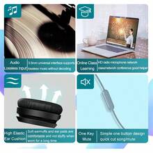 PHILIPS 飞利浦有线 3.5 毫米耳机，带双高清麦克风，HiFi 立体声，可折叠轻便耳机，重低音，适合家庭、办公室、移动、电脑、游戏、运动、学生、成人和儿童 - TAH4105（颜色：粉色、蓝色、黑色、白色），非常适合在线课程、教育、学习