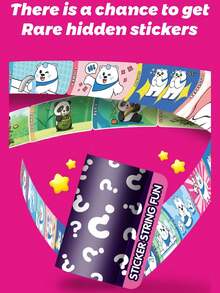 80/160张/包创意热销手链贴纸，多功能手链贴纸册，适用于DIY、日常装饰、学习用品、圣诞礼物/新年礼物（2026年） - 彩色 - 查看 6