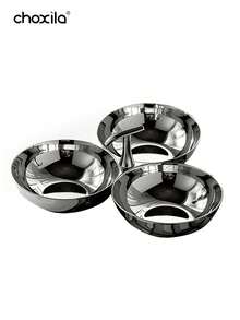 choxila 1个不锈钢甜点碗，可作零食盘、食物碟、糖果托盘，用于盛放零食、糖果、糕点、坚果、干果，适用于下午茶、派对、聚会、斋月、宰牲节等场合。 - 三頭小吃碟 - 查看 13