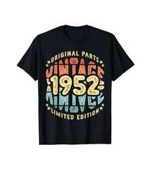 Vintage 1952 Limited Edition 72 Year Old Retro 72Nd Birthday T-Shirt Gift For Guitar Players Birthday Gift For Best Friend - Black - View 1