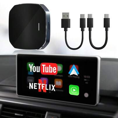  Adaptador Sem Fios Klack Mini CarPlay Box 2025 – CarPlay e Android Auto sem cabos | Streaming  | Plug & Play Entrega em 24/48 horas