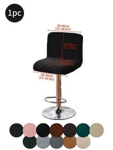 1pc/4pcs/6pcs Silver Fox Plush Low Back, Solid Color Elastic Full Wrap Low Back Chair Cover, Soft & Skin-Friendly Anti-Dirty Low Back Chair Slipcover, Suitable For Dining Room, Study, And Other Chair Decoration, Room Decor - Multicolor - View 40