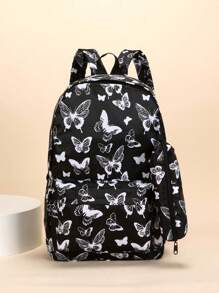 2 bucăți ghiozdan de culoare contrastantă graffiti rucsac cu imprimeu cu scrisori de dragoste, potrivite pentru ieșirile de primăvară și uzul zilnic