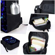 Cool Skull Pattern Printed Backpack, Fashionable And Versatile Casual Backpack Halloween School Bags