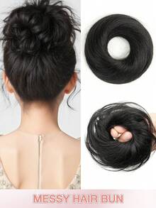 优雅的 6 英寸真人发圈 - 柔软、蓬松、耐用的弹性发髻,适合女性,多种颜色可供选择 - 彩色 - 查看 15