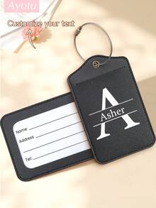 Ayotu Customized Luggage Tags With Letter Names, Travel Cruise Suitcase Label Nameplates, Backpack, Handbag And Schoolbag Nameplate Identifiers, Personalized Card Holders, Travel ID Tags For Business ID Card Holders, Essential For Group Outings, Events, Company Reunion Trips, Business Leisure Customization, Bag Accessories, Birthday Keychains/Keychain Decorations, Treasures Suitable For Travel And Outings - Multicolor - View 12