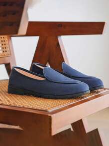 Herenschoenen in Britse stijl, verfrissend en ademend, comfortabel, minimalistische, veelzijdige, casual instappers voor buiten, modieuze niche voor jongeren, ademende, antislip, duurzame mocassins voor in de zomer.