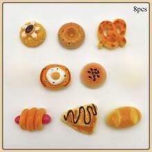 Creative Miniature Bread Fridge Magnets, Food Series Cream Fridge Magnets, Handmade Cute Animal Fridge Magnets, Memo Board Photo Decoration Strong Magnetic Stickers, Lovely Decoration, Office Desk Decor, Whiteboard Storage Cabinet Fridge Magnets For Kitchen/Office, Kitchen Decor, Home Decor, Valentine's Day Gift, Gift For Friends And Family