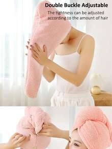 1 包干发巾，带纽扣的干发巾，超强吸水超细纤维卷发巾，女童速干发巾，超细纤维干发巾，宿舍用品，返校化妆工具，学生返校好物，返校用品，旅行度假必需品，女士发饰 - 彩色 - 查看 8