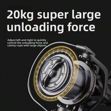 NYAYEO Ultra-Light Spinning Reel, Aluminum Alloy Spool, Stainless Steel Bearing, Spinning Fishing Reel,8000 9000 10000 12000 14000 Models,25KG Powerful Reel, Suitable For Saltwater & Freshwater Fishing - Silver - View 6