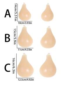 Reusable Silicone Invisible Nipple Covers With Button Scoop, Neck Hanging, Breast Lifting, Anti-Sagging, Waterproof Adhesive Bra, Breast Lifter, Suitable For Bras, Strapless Dresses, Non-Slip, Small Bust Enhancer, Washable, Reusable, Sleepwear, Swimwear, Bikini, Backless Outfits