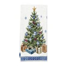 2pcs Set Of Christmas Themed Towels, Designed With Christmas Snowman And Christmas Tree Pattern Printed Towels, Machine Washable, Heat-Resistant, Absorbent And Reusable, Room Decoration, Kitchen And Bathroom Towels, Party Decoration, Home Decoration, Ideal Christmas Gift - Multicolor - View 16