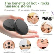 KINGSTEAM Kit De Piedras Calientes 12 Piezas Maletin Electrico Spa - Negro - Ver 6