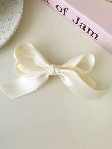 1/3pcs Soft Long Tail Bowknot Hair Clips, Retro Metal Silk Hair Clips, Suitable For School, Beach Party, Elegant Daily Wear, Great Gift For Girls, Hair Accessories For Women, Head Accessories, Hairpin - Multicolor - View 3