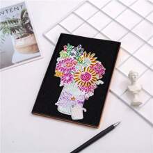 1pc Adult DIY Diamond Painting Kit Notebook, Asymmetrical-Shaped Diamond, Shimmering Bouquet Pattern, Suitable For Adult Beginners Diamond Art Crafting Kit, Ideal Gift