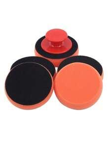 Set d'éponges de cirage et de polissage en polyuréthane multifonctionnel pour voiture, kit d'applicateur de cire de soin automobile manuel avec poignée, fournitures de nettoyage et d'entretien pour le lavage de voiture