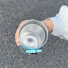 635ml/21oz Crayon Shin Chan Doll Thermos Cup Insulation Bottle Anime Cartoon Large-Capacity Desktop Straw Cup Stainless Steel Coffee Mug Tumbler Birthday Gifts - Blue - View 4