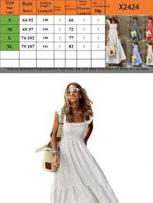 Women's Spaghetti Straps Smocked Maxi Dress Tiered Skirt Pleated Boho Summer Dress Long Beach Sundress - 粉紅色 - 查看 2
