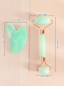 1/2件面部按摩器粉色按摩器适用于面部按摩女性面部按摩器便携式小巧按摩器女性美容滚轮 - 彩色 - 查看 9