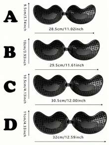 2 Paar Push-Up Klebestirnhalter, wiederverwendbare taillenlose Vorderverschluss-Brustwarzenaufkleber, Unterwäsche und Lingerie Accessoires für Frauen - Verschiedenfarbig - Übersicht 8