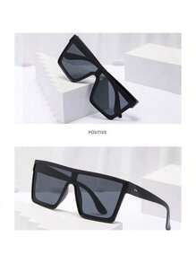 1/2/3 piezas Gafas de moda con marco cuadrado retro, versátiles para viajes, playa, exteriores